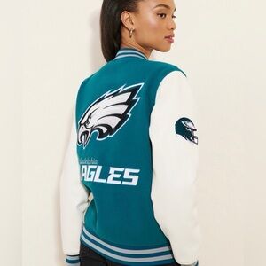 Anthropologie The Wild Collective Philadelphia Eagles varsity jacket S